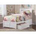 Harriet Bee Daury Extra Long Twin Platform Standard Bed Wood in White | 44.25 H x 42.75 W x 82.5 D in | Wayfair VVRO4708 32350400