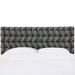 World Menagerie Thomas in Falcon Block Ink Panel Headboard Upholstered/Linen/Cotton in Black | 51 H x 74 W x 4 D in | Wayfair WDMG7247 33339588