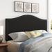 Wildon Home® Umaiza Velvet Upholstered Panel Headboard Upholstered in Black | 51 H x 62 W x 4 D in | Wayfair TRPT1517 40207779