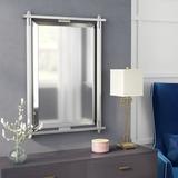 Willa Arlo™ Interiors Barnesville Accent Mirror 35.5 H x 25.75 W x 2.0 D in grayMetal in Chrome | 35.5" H X 25.75" W X 2" D | Wayfair