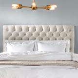 Willa Arlo™ Interiors Deeanna Velvet Panel Headboard Upholstered/Wood & in Brown | 54 H x 41 W x 4 D in | Wayfair WRLO6745 40762608