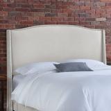 House of Hampton® Brighton Solid Wood Wingback Headboard Upholstered/Linen in White | 55.5 H x 77.5 W x 9.5 D in | Wayfair WRLO6777 40762805