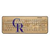 Colorado Rockies Wood Print Wireless USB Keyboard