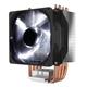 Cooler Master Hyper H411R CPU-Luftkühler - Low-Profile-Kühlsystem, Direktkontakt-Technologie, 4 Kupfer-Heatpipes, kompakter Aluminium-Kühlkörper mit 92mm weißem LED-PWM-Lüfter-AMD und Intel kompatibel