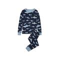 Hatley Boy's Lange Schlafanzüge Long Sleeve Pyjama Pajama Set, Blue, 10 Jahre