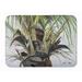 Bayou Breeze Binne Top Palm Tree Rectangle Microfiber Non-Slip Floral Bath Rug Memory Foam in Gray/Green | Wayfair BBZE2329 40015757