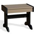 Bayou Breeze Aatikah Outdoor Side Table Wood/Plastic in Gray/Black | 16 H x 20 W x 14 D in | Wayfair 6130D5C423FB4AE8BD1FC5CAAFD82581