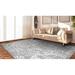 White 47 x 0.35 in Area Rug - Dakota Fields Healdton Abstract Bone Blue Multicolor Performance Area Rug Polypropylene | 47 W x 0.35 D in | Wayfair