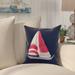 Beachcrest Home™ Aksel Square Pillow Cover & Insert Polyester/Polyfill blend in Blue/Navy | 20 H x 20 W x 7 D in | Wayfair