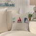 Beachcrest Home™ Aksel Print Square Pillow Cover & Insert Polyester/Polyfill blend in White | 20 H x 20 W x 7 D in | Wayfair