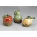 AA Importing 3-Piece Ceramic Fruit Sculpture Set Porcelain/Ceramic in Green/Red/Yellow | 6 H x 4 W x 4 D in | Wayfair 10837