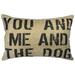 August Grove® Canipe You & Me & The Dog Linen Lumbar Pillow Polyester/Polyfill/Linen | 12 H x 18 W x 5 D in | Wayfair