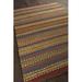 Brown/Green 93 x 0.5 in Area Rug - August Grove® Bardette Striped Handmade Woven Flatweave Green/Brown Area Rug | 93 W x 0.5 D in | Wayfair