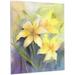 Design Art Floral 'Watercolor Painting Lily Flower' Painting Print on Metal in Yellow | 28 H x 12 W x 1 D in | Wayfair MT14108-12-28