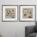 August Grove® 'Pressed Assortment' 2 Piece Framed Print Set Wood/Canvas/Paper in Brown/Green/Pink | 16 H x 0.75 D in | Wayfair