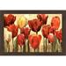 Alcott Hill® 'Tulip Fantasy on Cream' Framed Graphic Art Print Poster Paper in Green/Red | 28 H x 40 W x 1 D in | Wayfair ALTH5599 44251149