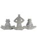 August Grove® Hruska Concrete Cement Frogs in Assorted Yoga Positions Figurine Set Stone in Gray | 9 H x 7.75 W x 3.75 D in | Wayfair