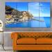 Design Art 'Manarola Village in Rocks & Sea' 4 Piece Photographic Print on Metal Set Metal in Blue | 28 H x 48 W x 1 D in | Wayfair MT12366-271