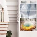 Design Art 'Fantastic Morning Glory Pool' 4 Piece Graphic Art on Metal Set Canvas in White | 48 H x 28 W x 1 D in | Wayfair MT12669-271V