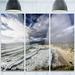 Design Art 'Stunning South Africa Sea Coast' 3 Piece Photographic Print on Metal Set Canvas in Blue/Gray/White | 28 H x 36 W x 1 D in | Wayfair