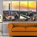 Design Art 'Verona at Sunset in Italy' Photographic Print Multi-Piece Image on Canvas in Brown/Yellow | 28 H x 48 W x 1 D in | Wayfair PT15683-271