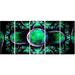 Design Art 'Green Exotic Fractal Pattern' Graphic Art Print Multi-Piece Image on Canvas in Black/Green | 28 H x 60 W x 1 D in | Wayfair PT16231-401