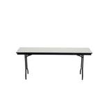 Rectangular Folding Table Metal in Black/Brown AmTab Manufacturing Corporation | 29" H x 60" W x 18" D | Wayfair 185DP