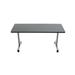 Rectangular Adjustable Folding Table Wood/Metal in Black/Brown/Pink AmTab Manufacturing Corporation | 29 H x 60 W x 24 D in | Wayfair CB2460