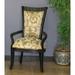 Astoria Grand Macgregor Arm Chair in Creme Gold Wood/Upholstered/Fabric in Black/Brown | 44 H x 24 W x 23 D in | Wayfair ARGD6979 45299882