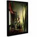 Astoria Grand 'Girl At A Window Reading A Letter' Framed Painting Print Canvas in Green | 24 H x 18 W x 2 D in | Wayfair ASTG8783 38020765