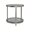 Artistica Home Metal Designs Royere Round End Table Glass in Brown | 26 H x 24 W x 24 D in | Wayfair 2009-953-43