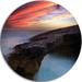 Design Art 'Colorful Cabo Raso Seashore Portugal' Photographic Print on 36.0 H x 36.0 W x 1.0 D in white in Blue;gray | 36" H x 36" W | Wayfair