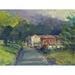 Ashton Wall Décor LLC Country Colors 'Around the Bend II' Painting Print on Wrapped Canvas Metal in Green | 24 H x 32 W x 1.5 D in | Wayfair 6663
