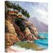 ArtWall 'Cabo San Lucas Coast' by Rick Kersten Print of Painting on Wrapped Canvas in Blue/Brown/Indigo | 10 H x 10 W x 2 D in | Wayfair