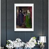 Astoria Grand 'Arnolfini Portrait' Framed Painting Print Paper in Black/Green | 30 H x 20 W x 0.5 D in | Wayfair ASTG3264 32176826