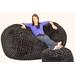 Bay Isle Home™ Breton Extra Large Bean Bag Sofa Fade Resistant/Microfiber/Microsuede/Stain Resistant/Water Resistant | 34 H x 72 W x 48 D in | Wayfair