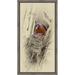 Ashton Wall Décor LLC 'Nesting Robins' Framed Graphic Art Print on Canvas in Indigo/Red | 25 H x 13 W x 2 D in | Wayfair 6558