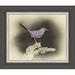 Ashton Wall Décor LLC 'Cat Bird' Framed Photographic Print on Wrapped Canvas Canvas, Wood in Gray/Indigo | 16.5 H x 19.5 W x 1.125 D in | Wayfair