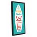 Breakwater Bay 'Beach Bums Surf Board I' Framed Graphic Art Print on Canvas in Blue/White | 48 H x 16 W x 2 D in | Wayfair BAYI7651 38026321