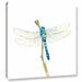 August Grove® 'Blue Dragonfly SQ' Painting Print on Wrapped Canvas Canvas, Cotton in White | 36 H x 36 W x 2 D in | Wayfair BLMT3546 41788705