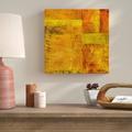 Bloomsbury Market 'Essence of 2' Painting Print on Wrapped Canvas in Yellow | 24 H x 24 W x 2 D in | Wayfair BLMT1104 41686769