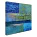 Bloomsbury Market 'Essence of ' Painting Print on Wrapped Canvas in Blue | 24 H x 24 W x 2 D in | Wayfair BLMT1100 41686753