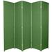 Bay Isle Home™ Asuka 87.5" W x 71" H 5- Panel Folding Room Divider Wood in Green | 71 H x 87.5 W x 0.75 D in | Wayfair BLMT6784 42453447