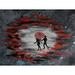 Buy Art For Less 'Gentleman in the Rain' by Ed Capeau Graphic Art on Wrapped Canvas Metal in Black/Gray/Red | 24 H x 32 W x 1.5 D in | Wayfair