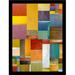 Buy Art For Less 'Strips & Pieces II' by Michelle Calkins Framed Graphic Art Paper in Blue/Red/Yellow | 20 W in | Wayfair