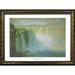 Buy Art For Less Museum Masters 'Blue Niagara by George Innes Framed Painting Print Paper, Wood in Brown/Green | 28 H x 40 W x 1.5 D in | Wayfair