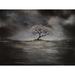 Buy Art For Less 'Tree in the Sea' by Ed Capeau Graphic Art on Wrapped Canvas in Black/Gray, Size 18.0 H x 24.0 W x 1.5 D in | Wayfair