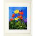 Buy Art For Less 'Icelantic Poppies Poster' by Elizabeth Stack Framed Painting Print Paper in Blue/Green/Red | 23 H x 19 W x 1 D in | Wayfair