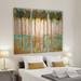 Bay Isle Home™ 'Palms at Dusk' Acrylic Painting Print Multi-Piece Image on Gallery Wrapped Canvas Metal in Green/Pink/Yellow | Wayfair