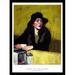 Buy Art For Less 'Lost in Thought' by Ed Martinez Framed Painting Print Paper in Black/Brown/Green | 34.5 H x 26.5 W x 1.5 D in | Wayfair